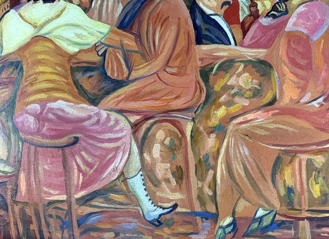 Oil painting French cafe (based on Boris Grigoriev) Victor Konotopsky - 7