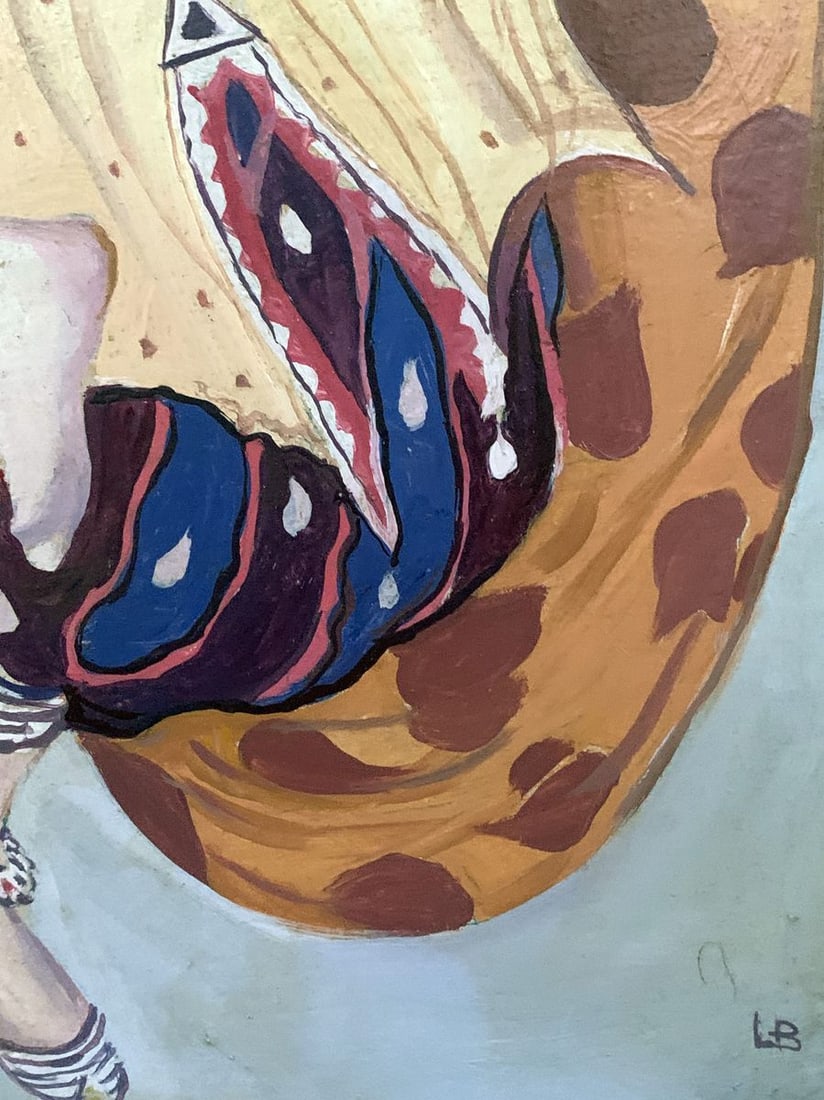 Abstract oil painting Portrait of a girl (based on Lev Bakst) V. Konotopsky - 7