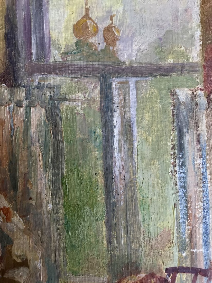 Oil painting Visiting Grandma Unknown artist - 7