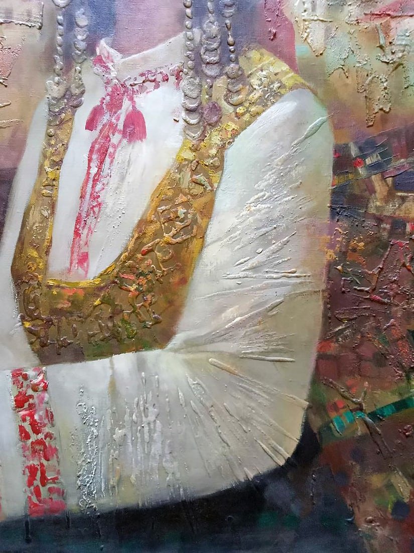 Abstract oil painting Bulgarian girl Anatoly Borisovich Tarabanov - 5