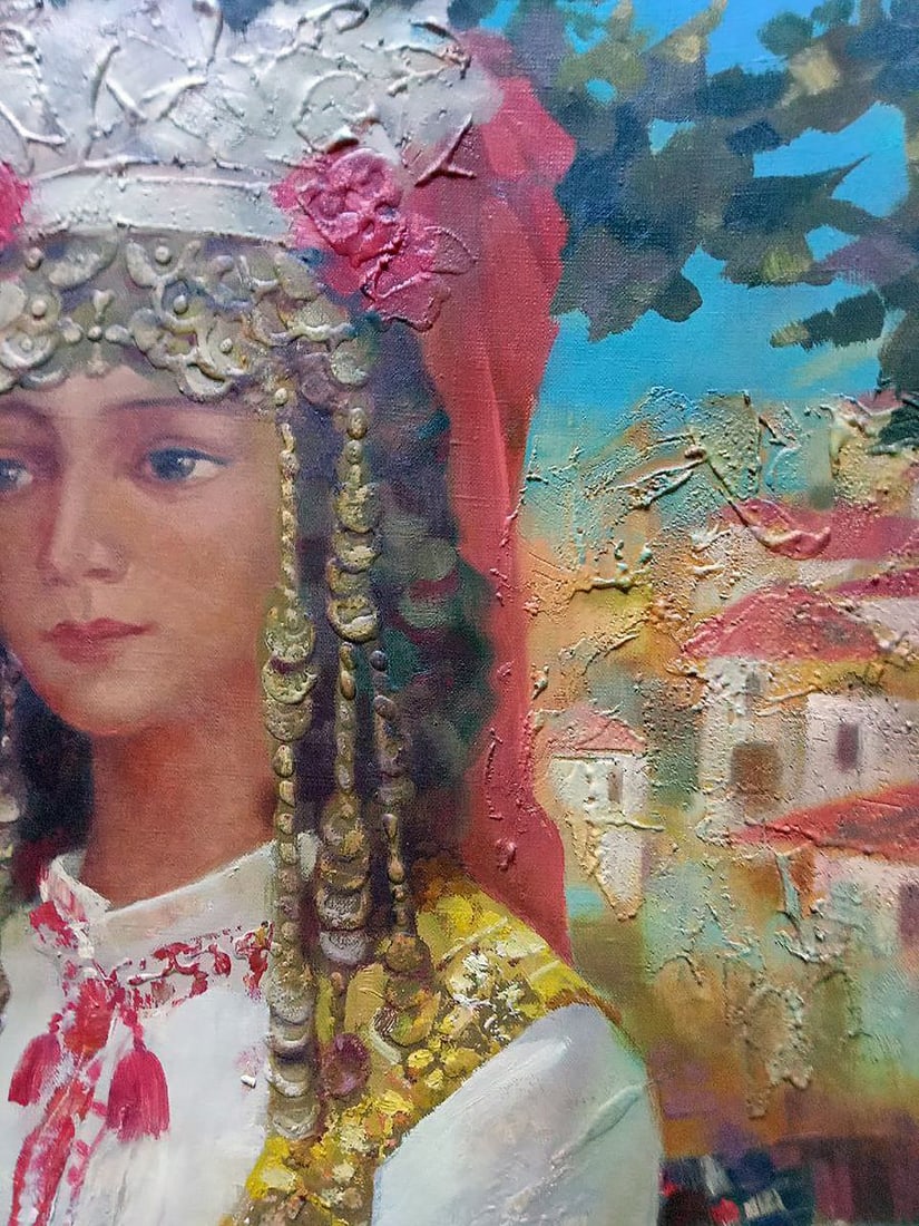 Abstract oil painting Bulgarian girl Anatoly Borisovich Tarabanov - 7