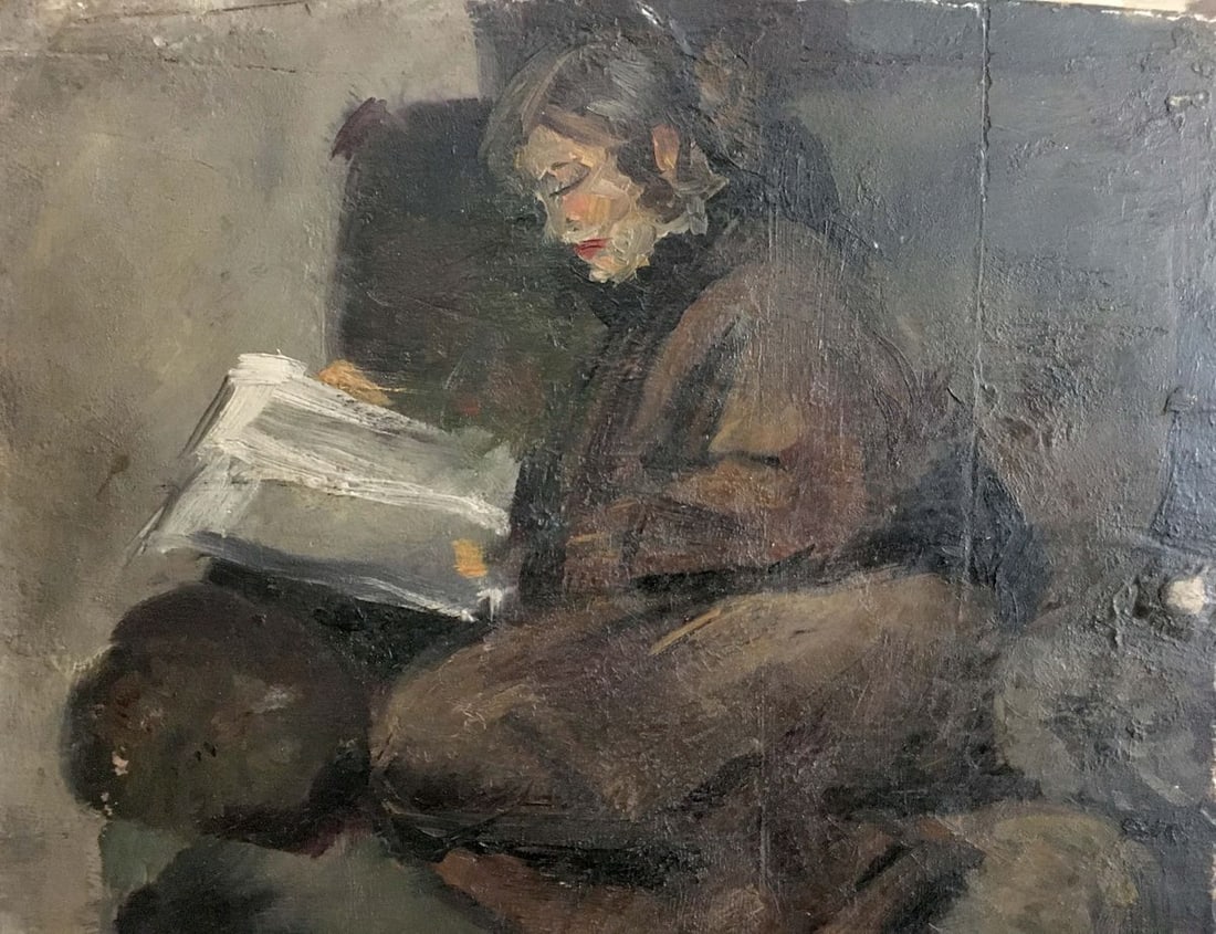 Oil painting Woman reading Ryangina S. V. - 2