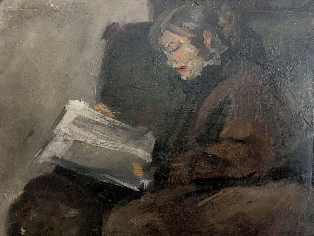 Oil painting Woman reading Ryangina S. V. - 4
