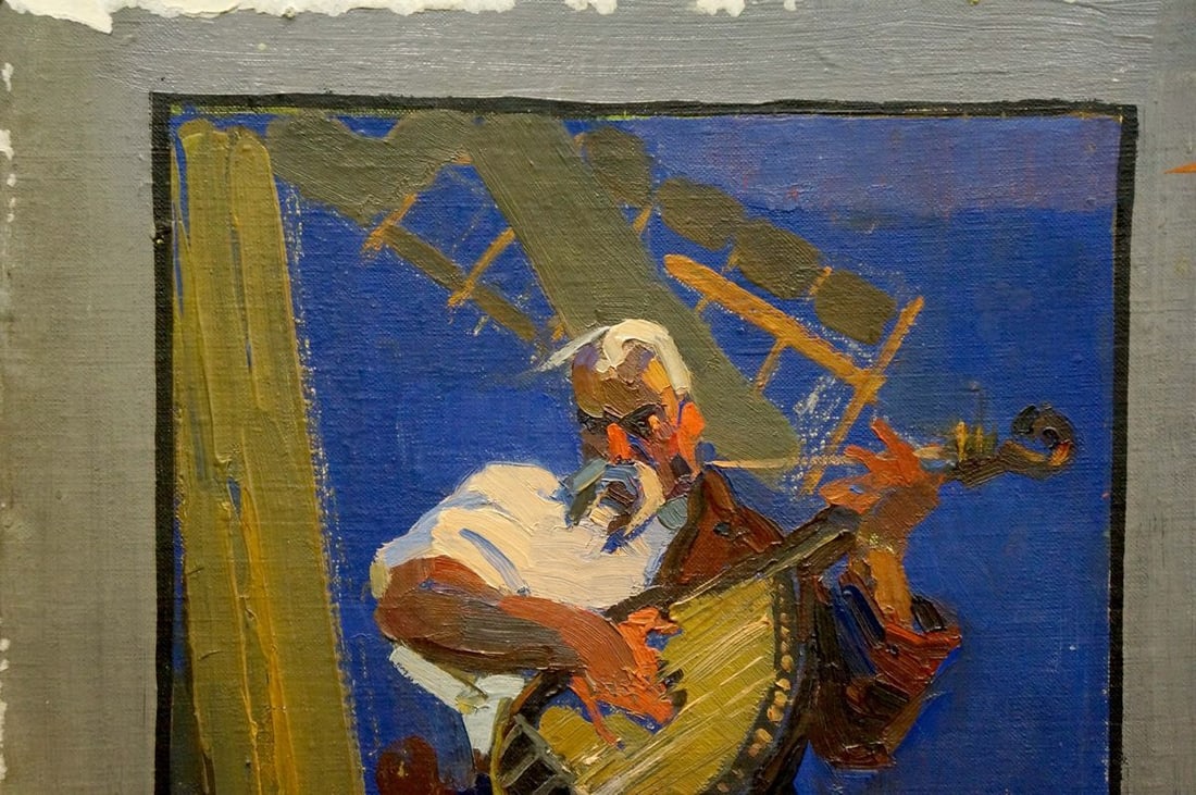 Oil painting Portrait of a musician - 3