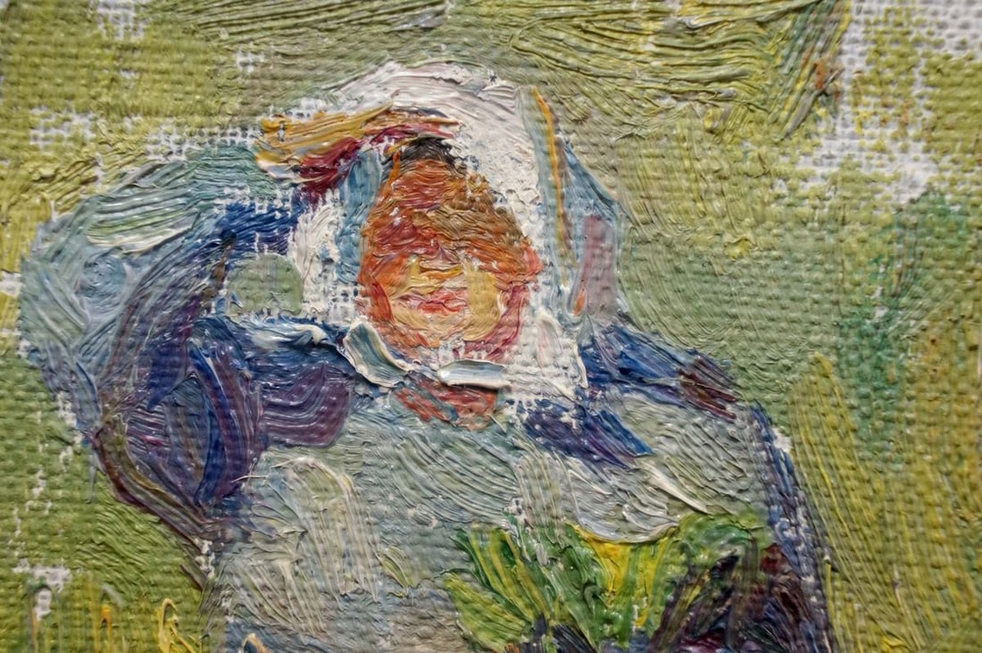 Oil painting Grandmother's portrait Tsvetkova V. P. - 4