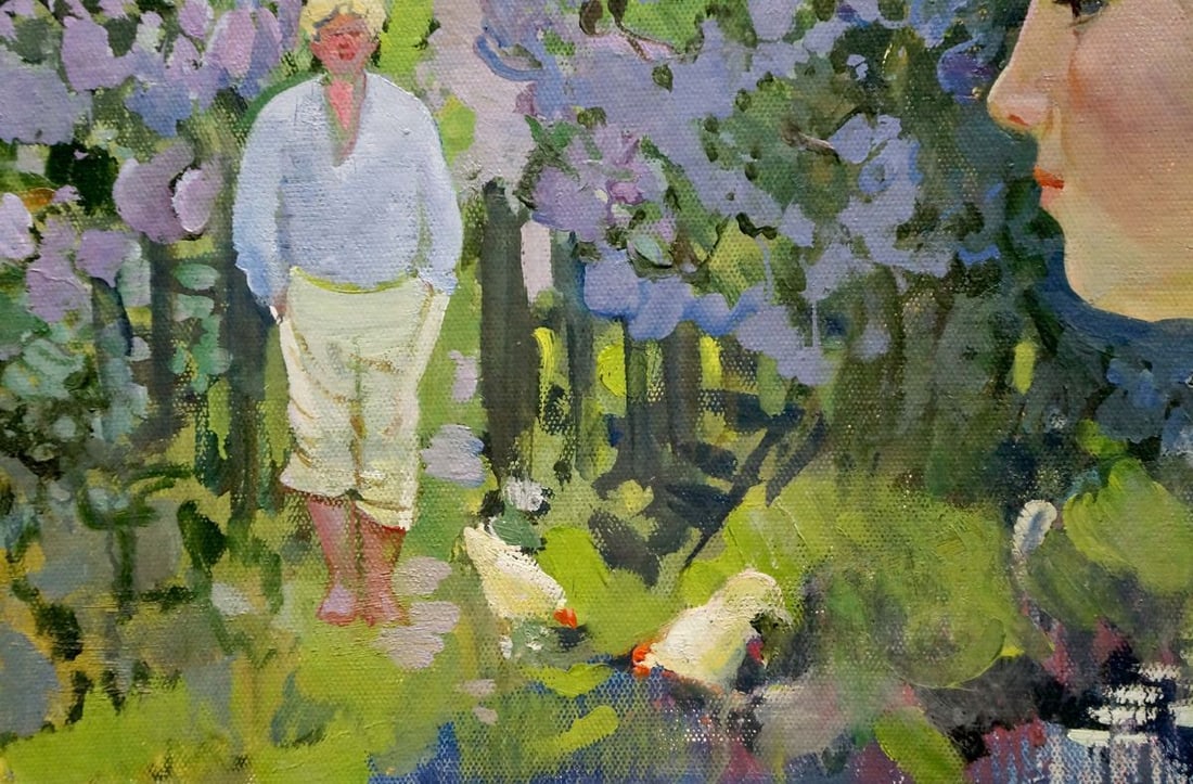 Oil painting When the lilac blooms Kolesnik Boris Afanasevich - 2