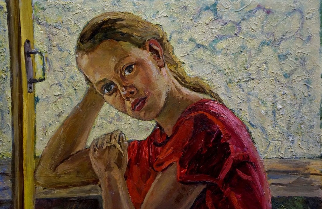 Oil painting Portrait of a girl Eremin Boris Alexandrovich - 4