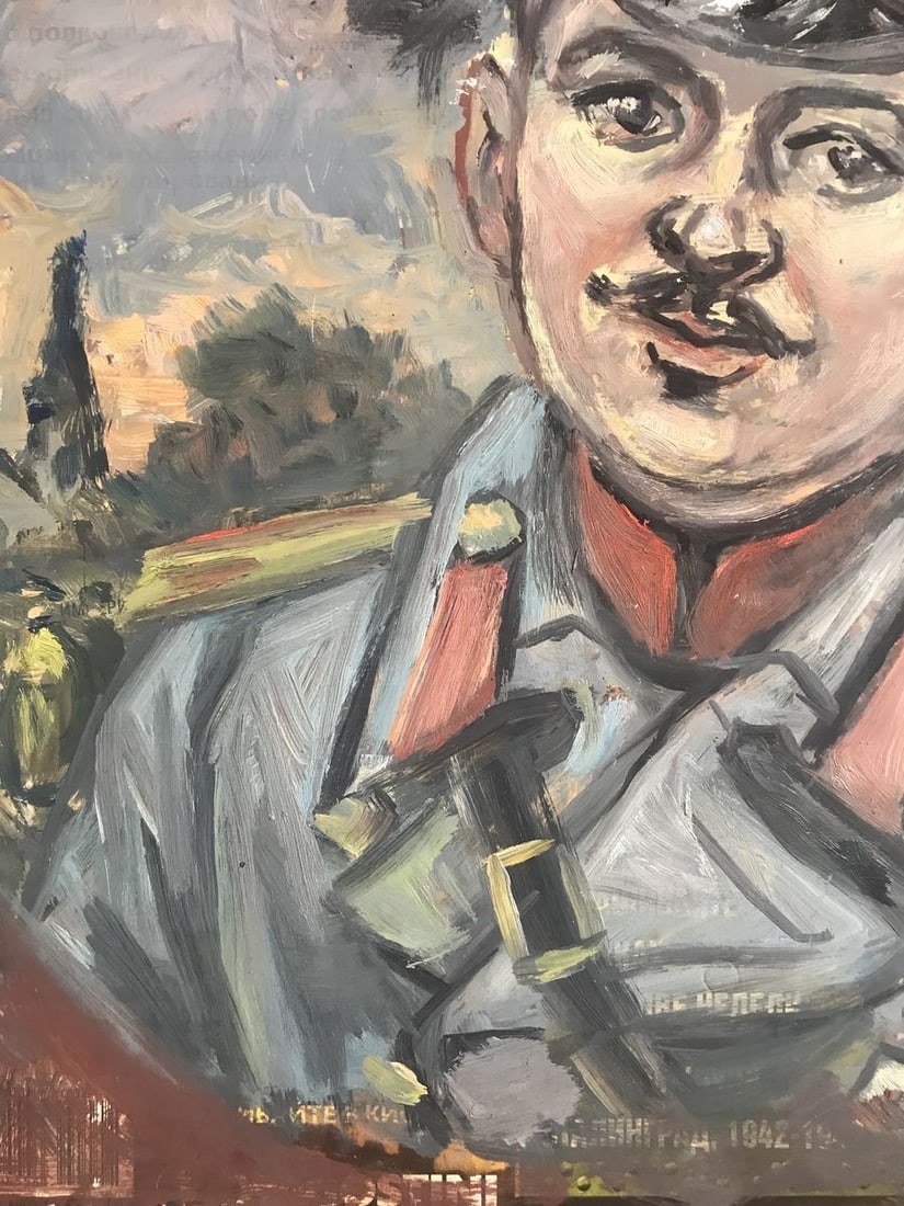 Oil painting Portrait of a soldier Alexander Arkadievich Litvinov - 5