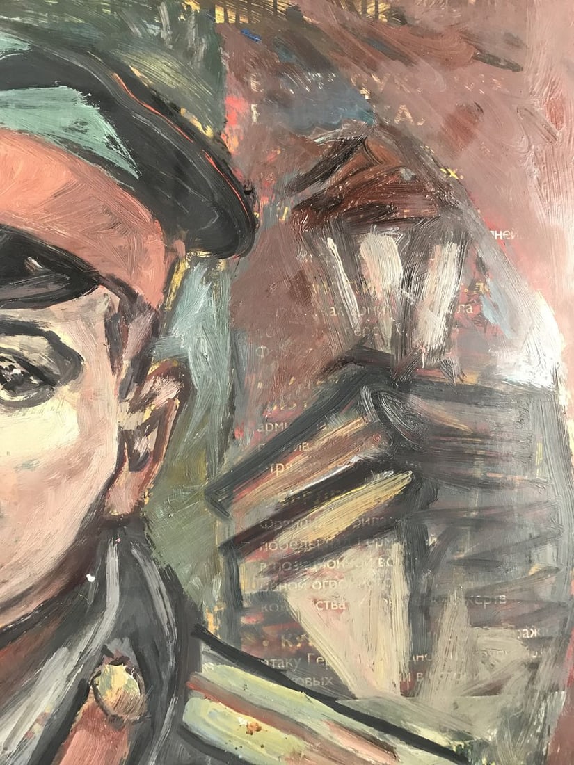 Oil painting Portrait of a soldier Alexander Arkadievich Litvinov - 7