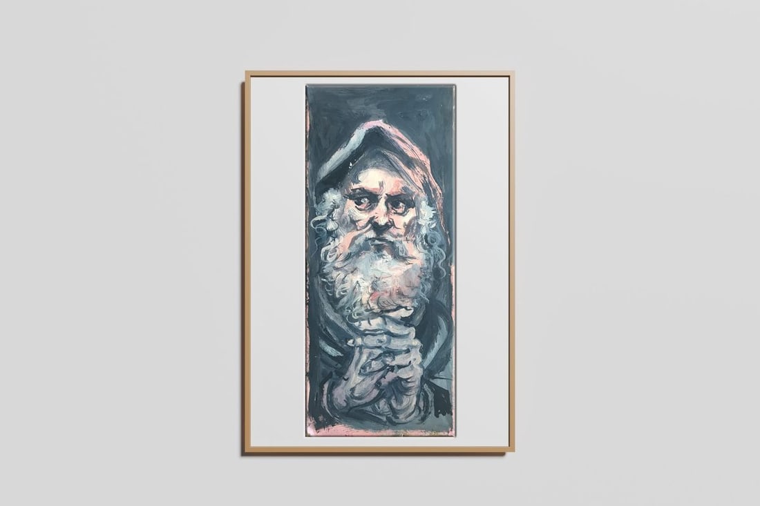 Oil painting Portrait of an old man Alexander Arkadievich Litvinov - 2