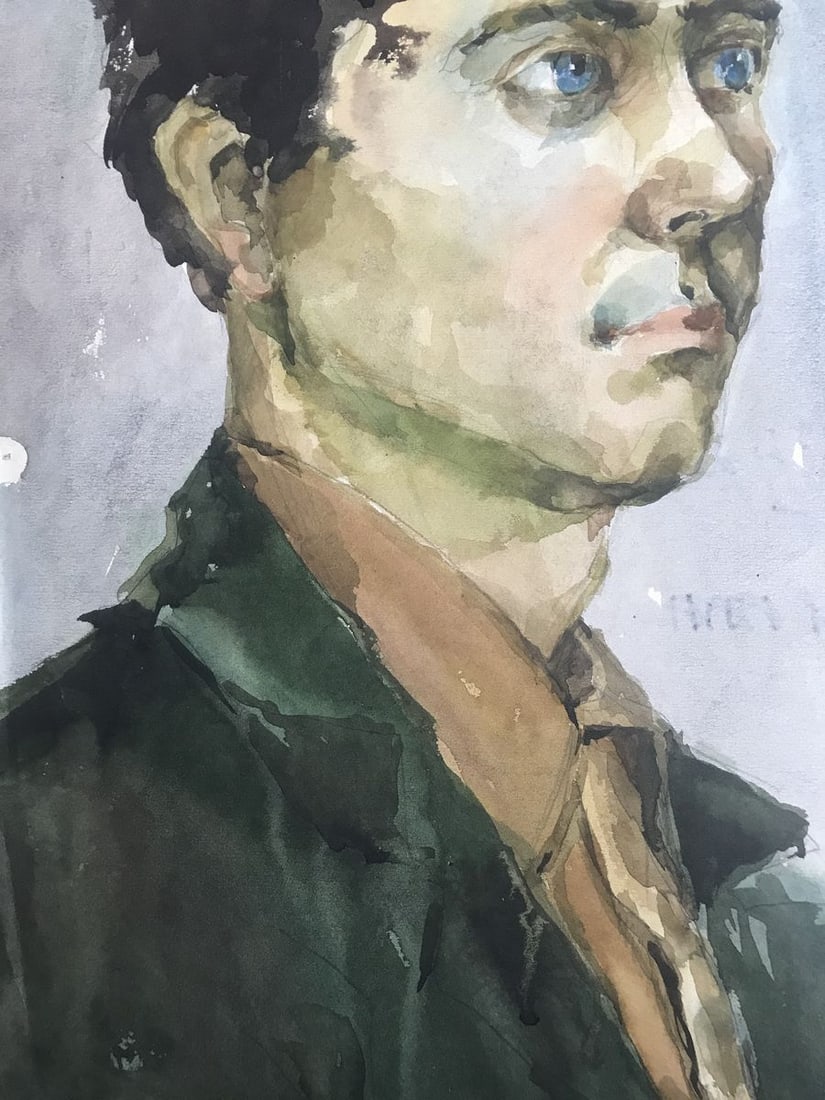 Watercolor painting Father portrait Alexander Arkadievich Litvinov - 6