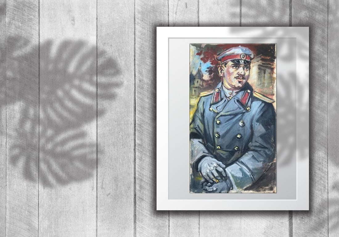 Oil painting Portrait of a soldier Alexander Arkadievich Litvinov - 2