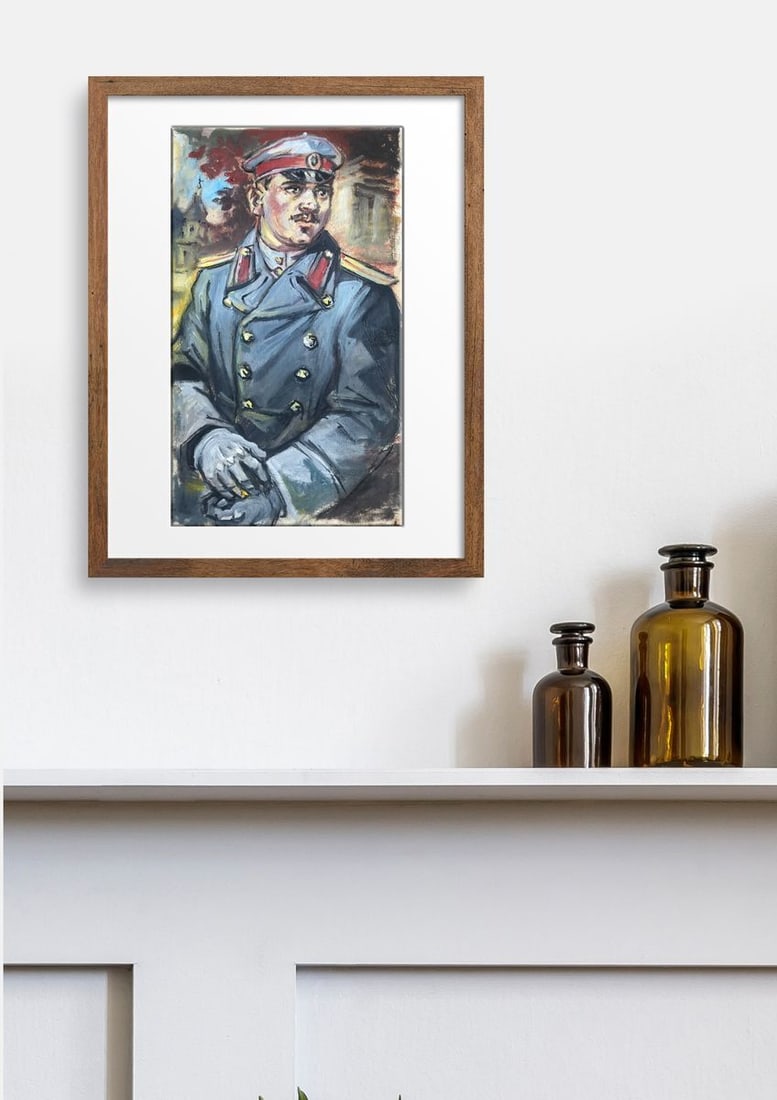 Oil painting Portrait of a soldier Alexander Arkadievich Litvinov - 3