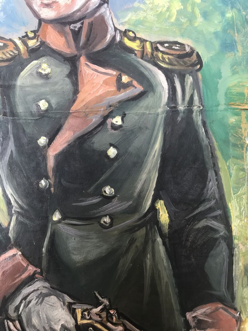 Oil painting Full length portrait of a soldier Alexander Arkadievich Litvinov - 7