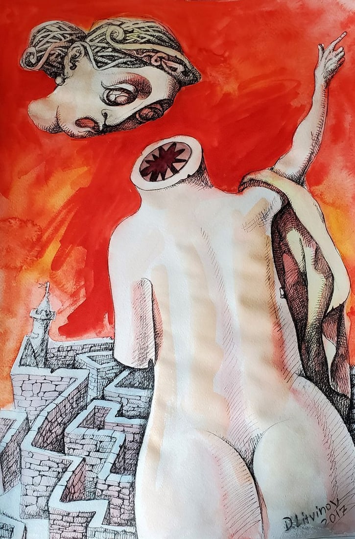Watercolor painting Puppeteer Litvinov Daniil Olegovich - 2