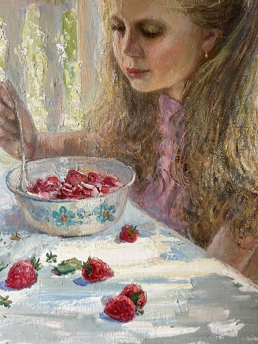 Oil painting Strawberries V. Mishurovsky - 7