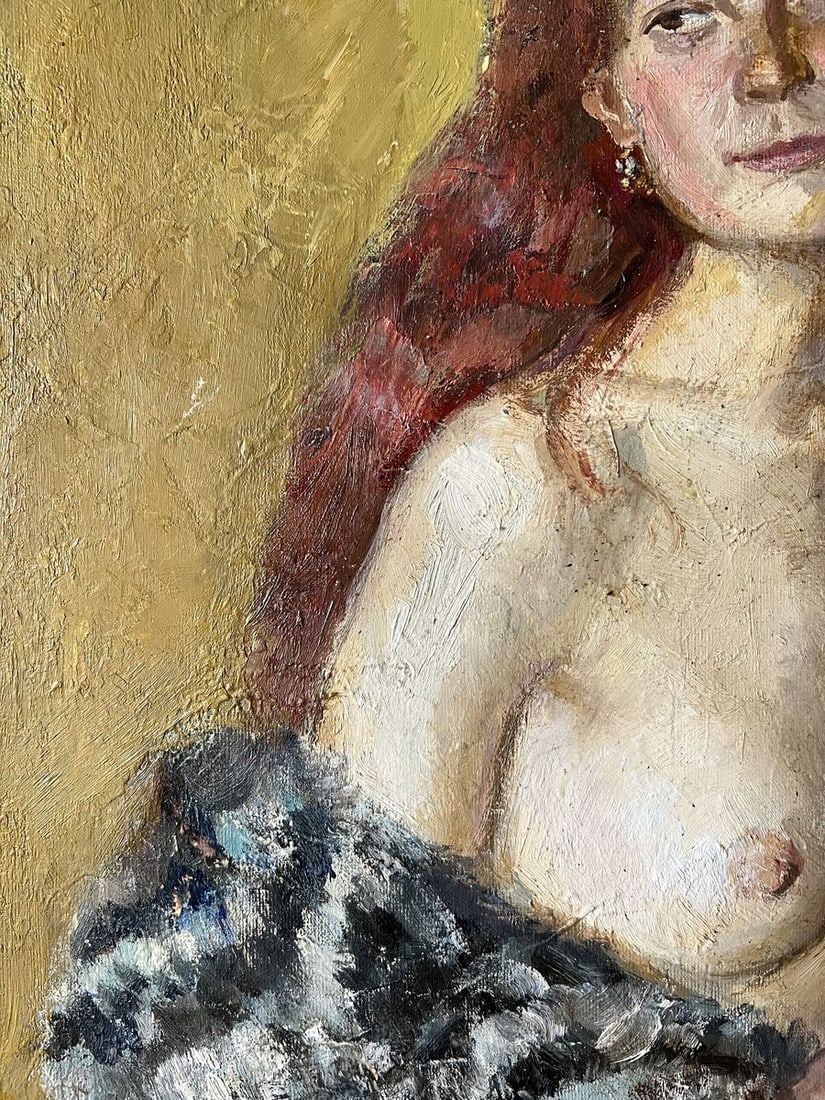 Oil painting Fur coat V. Mishurovsky - 3