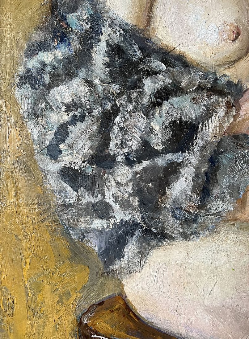 Oil painting Fur coat V. Mishurovsky - 4