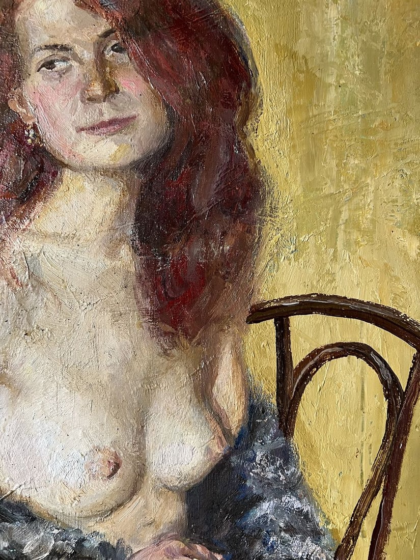 Oil painting Fur coat V. Mishurovsky - 7