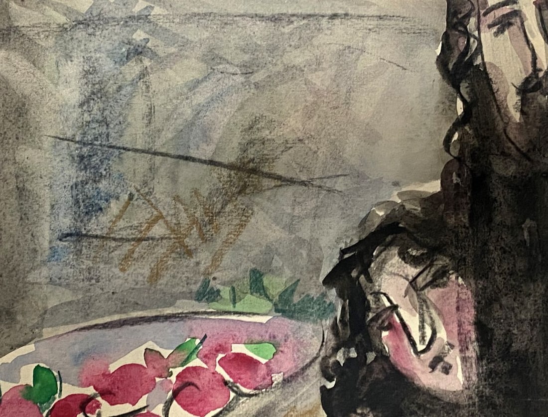 Watercolor painting Pair Valentin Dmytrovych Khrushch - 2
