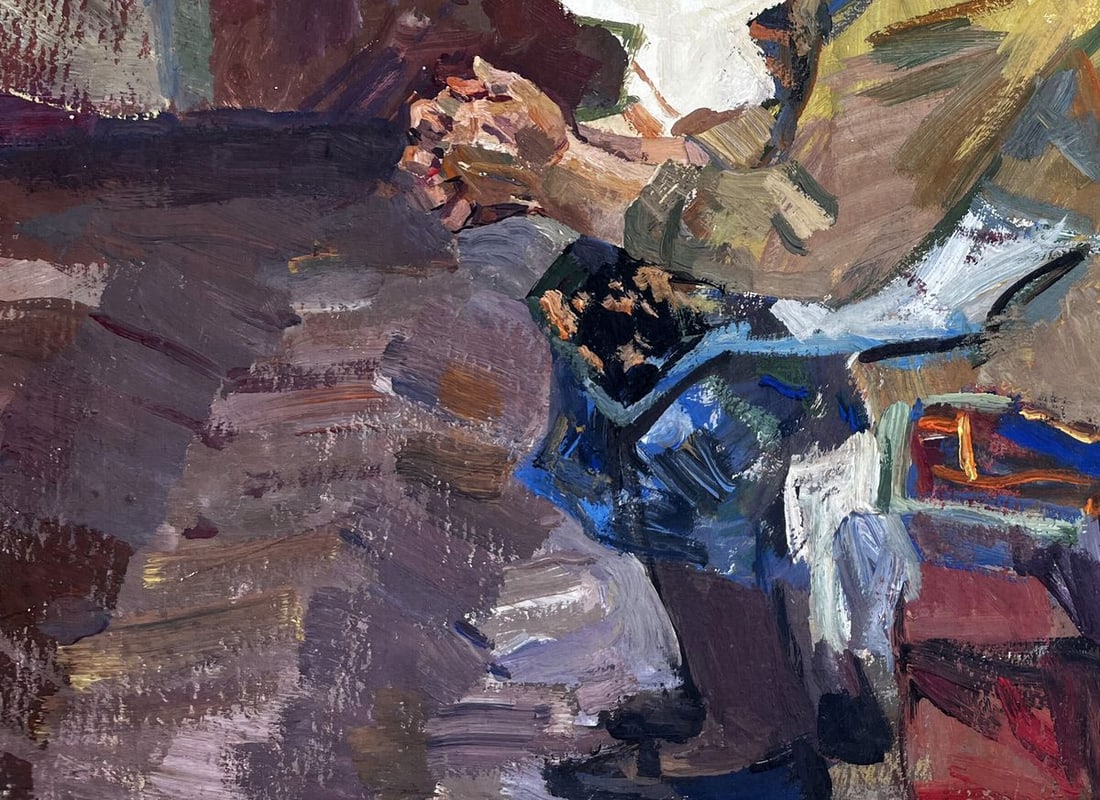Oil painting Portrait of a grandmother Unknown artist - 4