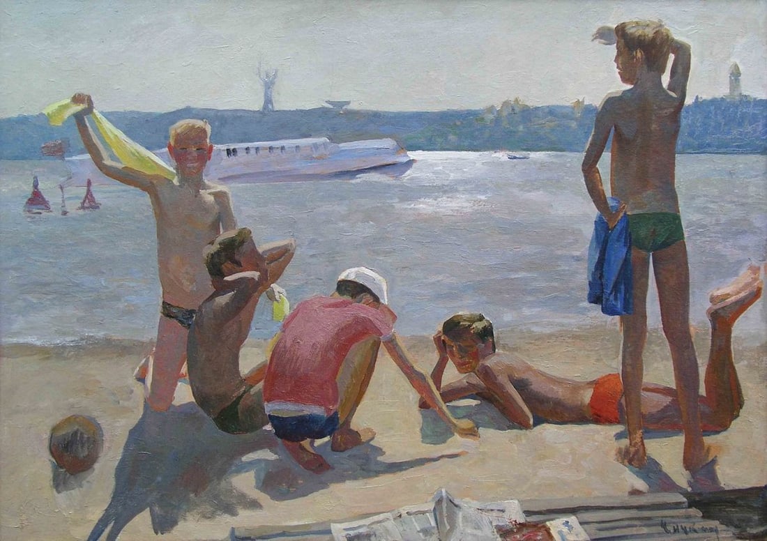 Oil painting In Hydropark Chichkan Leonid Illich: GSE 14 *** ABOUT THIS PAINTING *** * TITLE: "In Hydropark" * ARTISTS: Chichkan Leonid Illich * SIZE: -x- cm/-x- inches' * MEDIUM: oil, cardboard * HAND PAINTED: Original painting from our collection