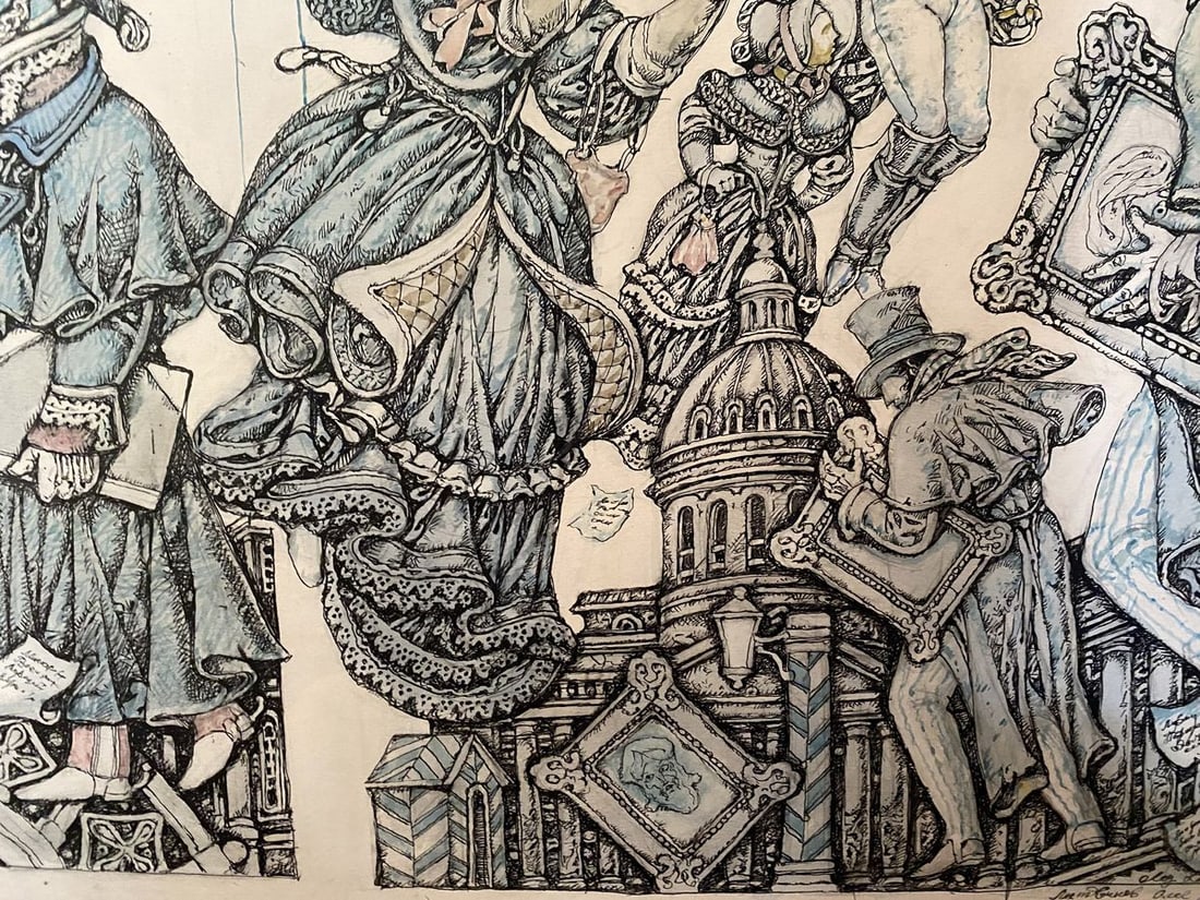 Ink painting Gogol and St. Petersburg Tales Litvinov Oleg Arkad'yevich - 6