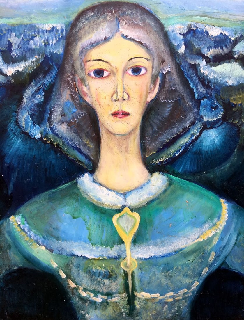 Oil painting Portrait girl Novikovsky Vladimir Ogievich - 2