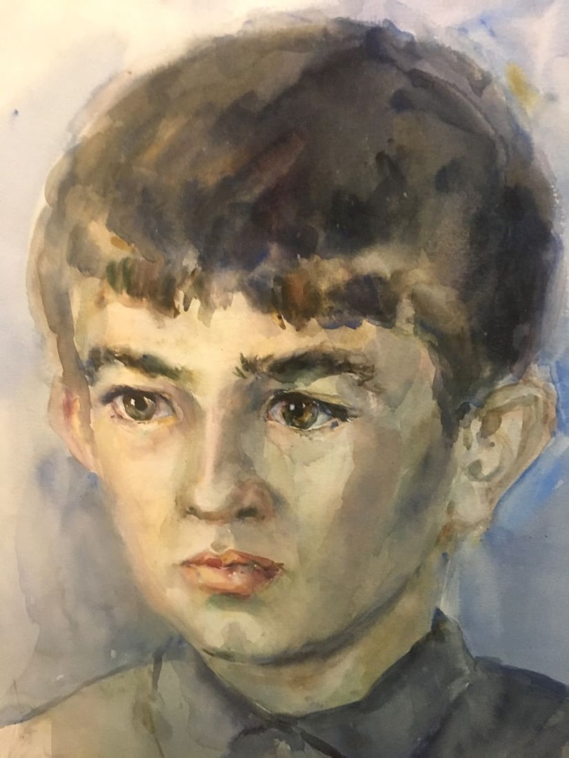 Watercolor painting Portrait of a boy Palazhchenko Irina - 2