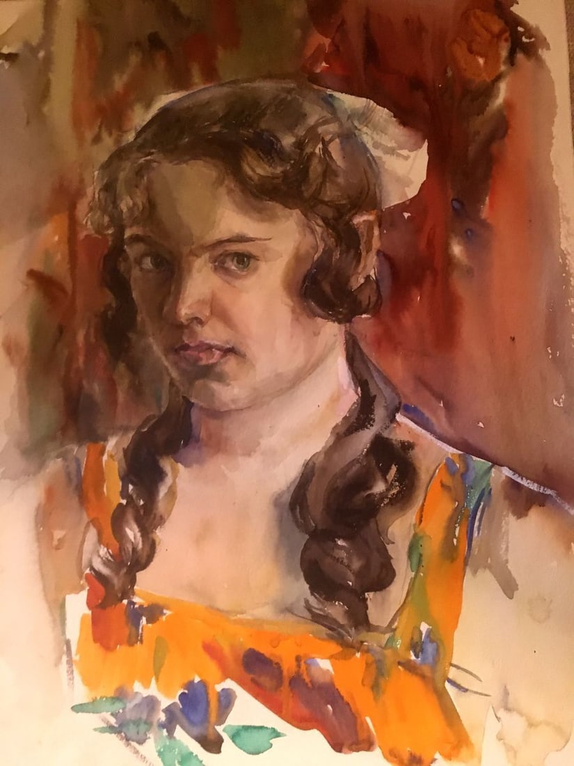 Watercolor painting Portrait of a girl Palazhchenko Irina - 6