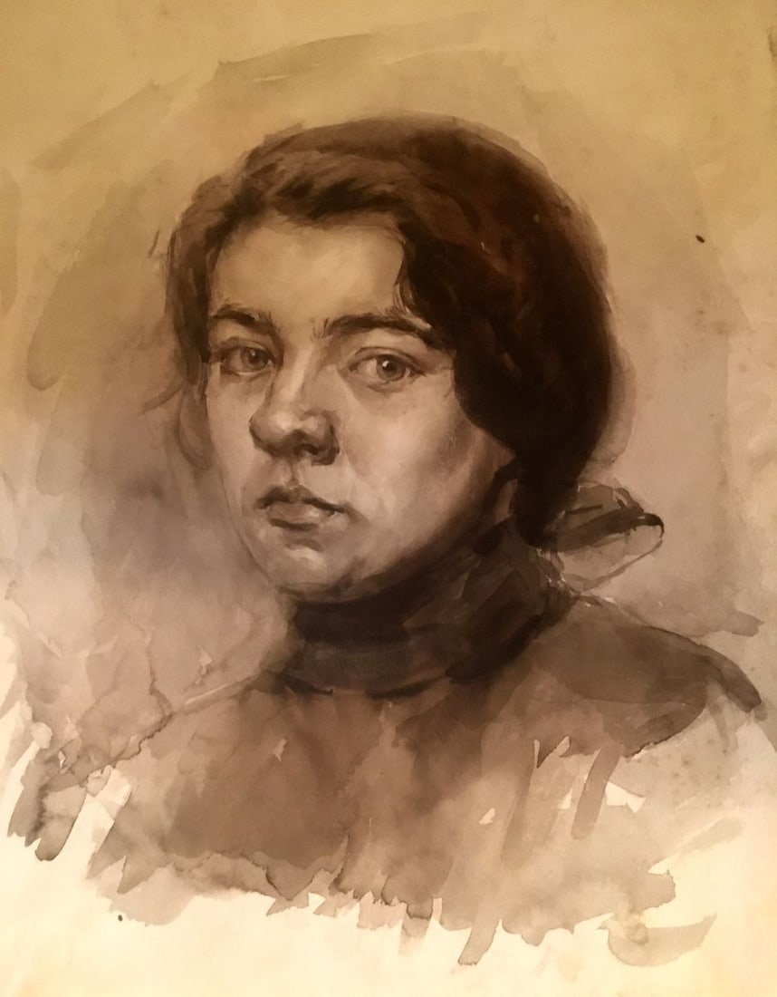 Watercolor painting Portrait of a girl Palazhchenko Irina - 2