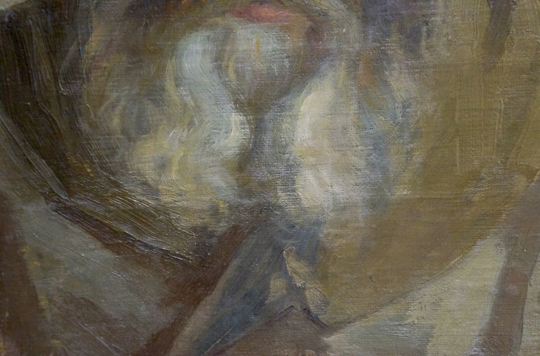 Oil painting Portrait of an old man Tsykutsky - 2