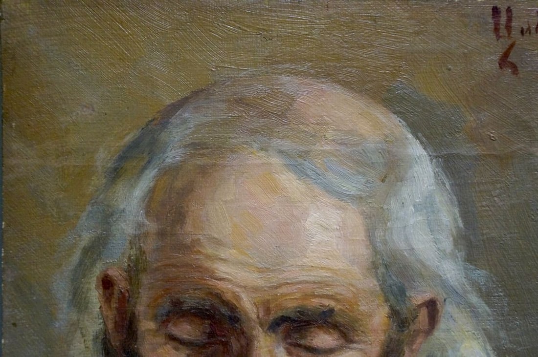Oil painting Portrait of an old man Tsykutsky - 3