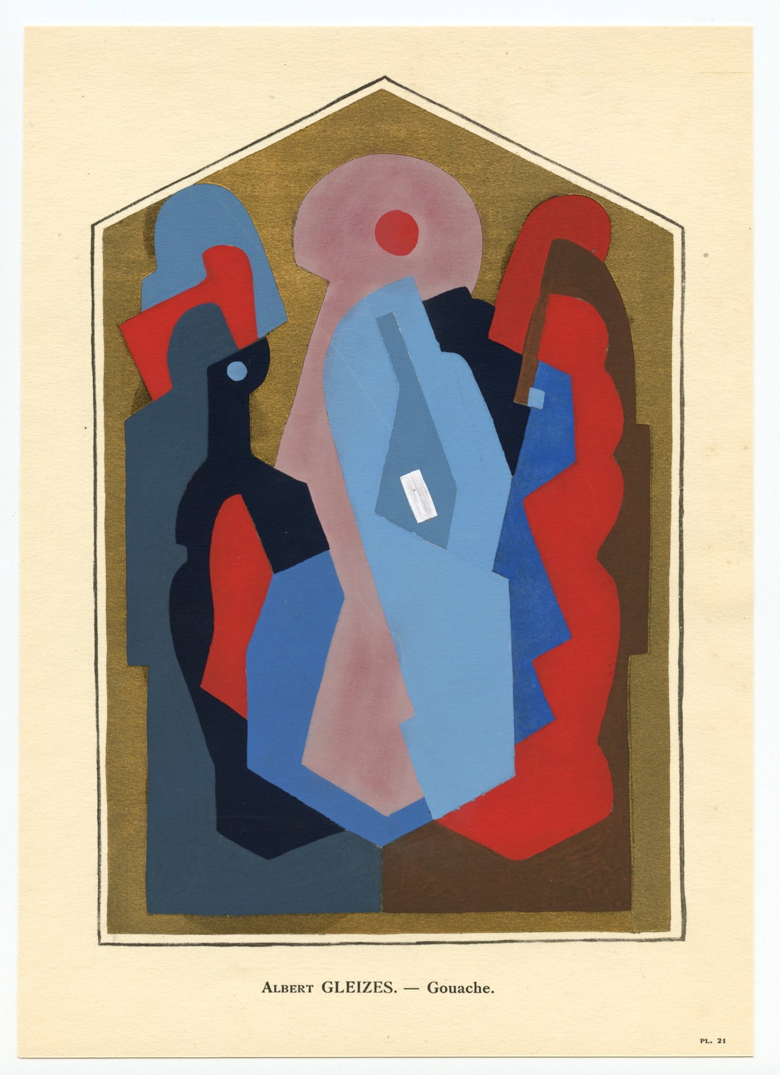 Albert Gleizes 1929 Cubist pochoir - 2