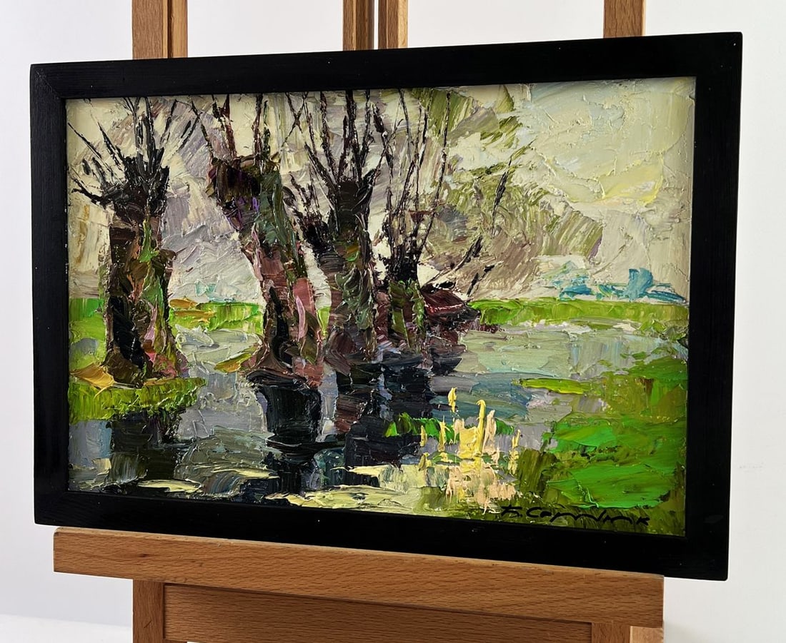 Oil painting Spring at the Green Pond Boris Serdyuk - 2