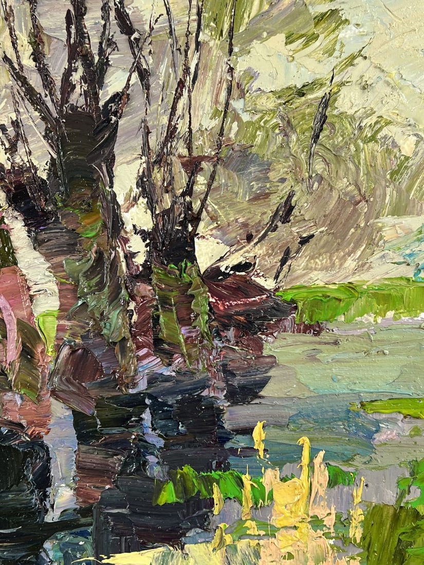 Oil painting Spring at the Green Pond Boris Serdyuk - 7