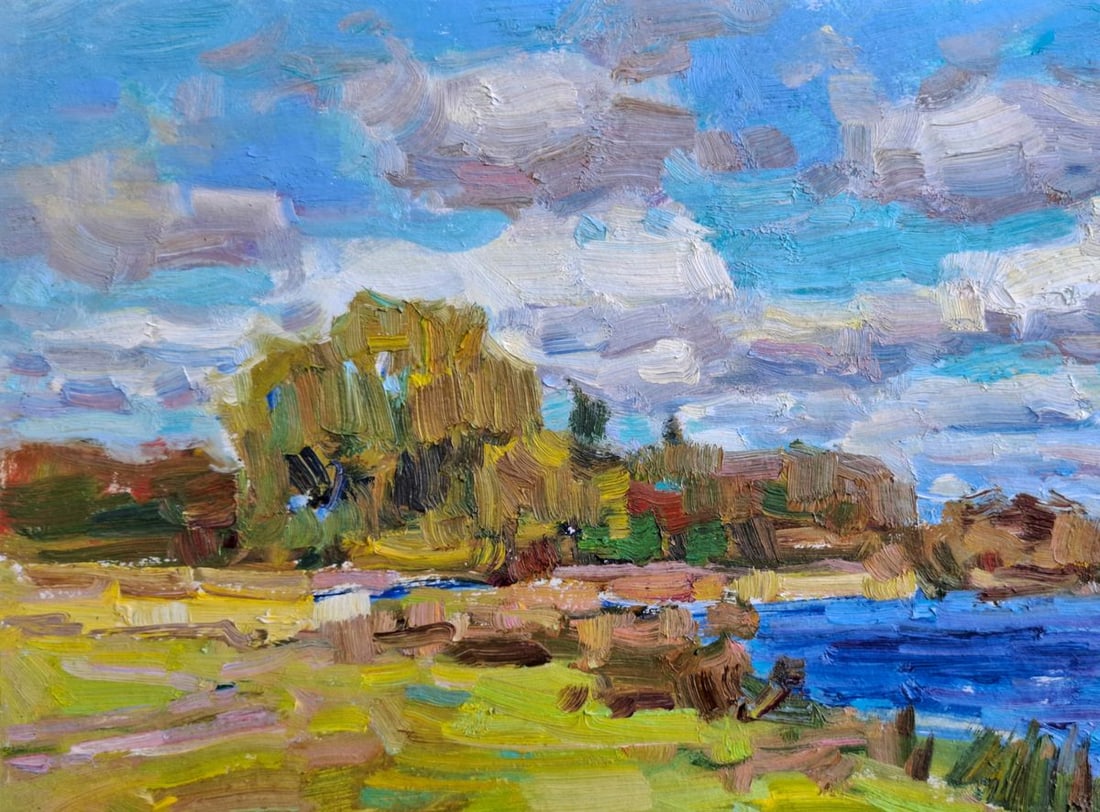 Oil painting Lake Shore Vyacheslav Pereta - 2