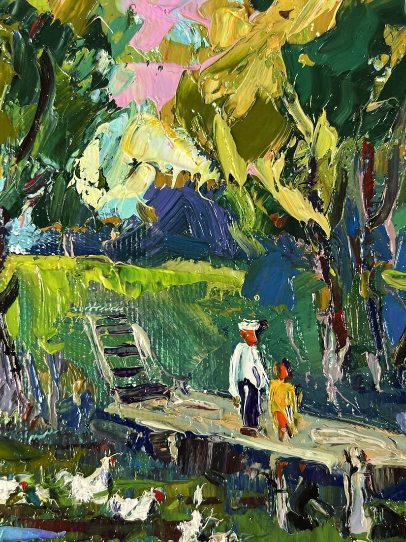 Oil painting Relaxing near the lake Oksana Ivanyuk - 7