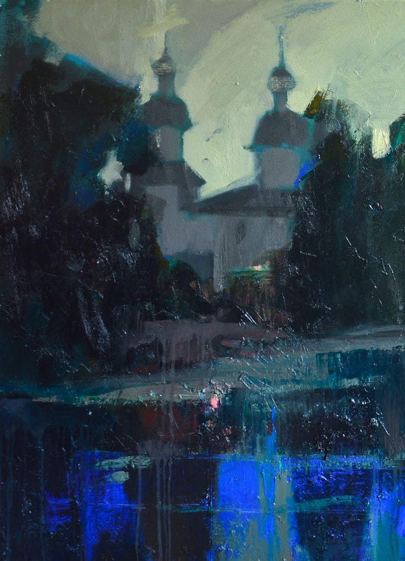 Oil painting Above the lake Natalia Korf-Ivaniuk - 2