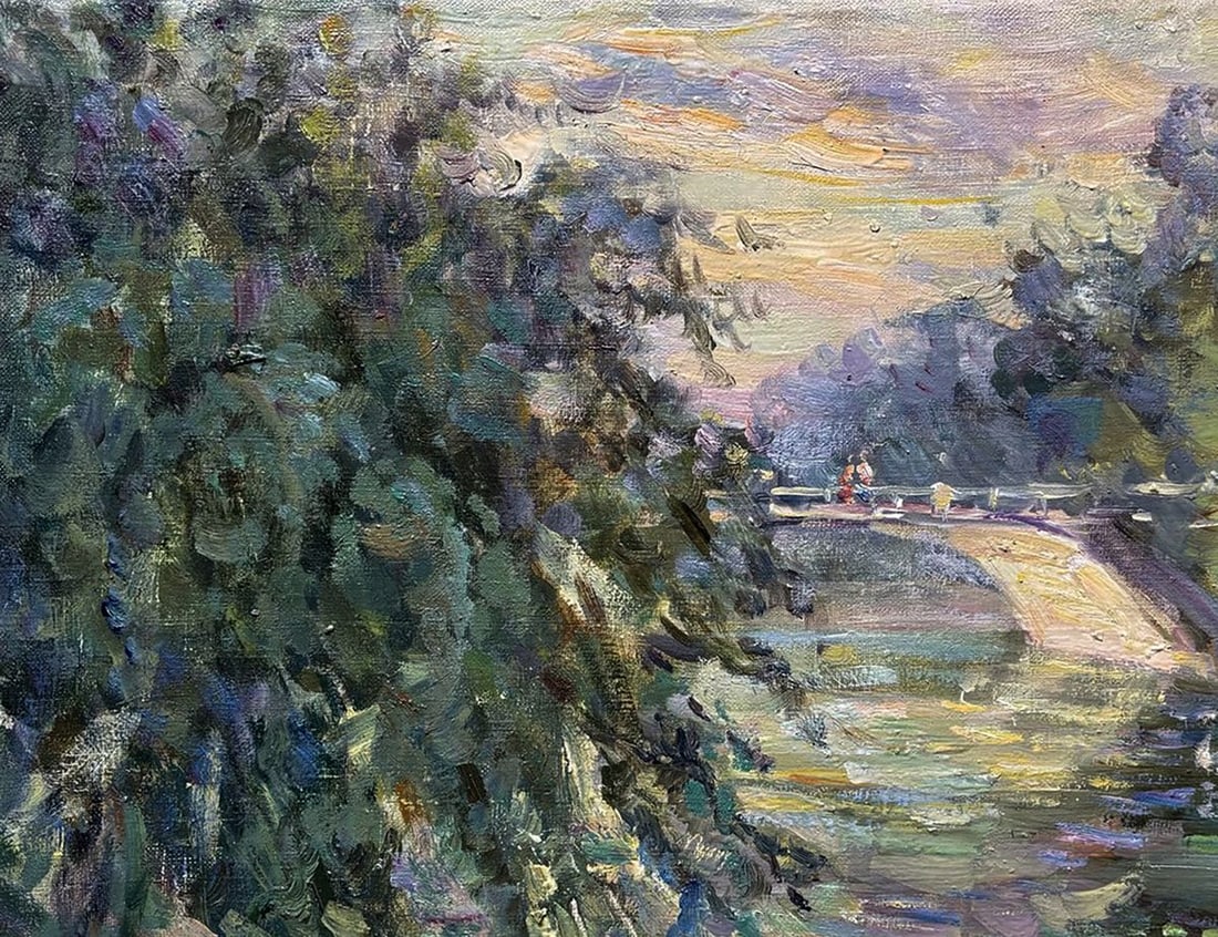 Oil painting Pond in the City Park Ivan Kovalenko - 2