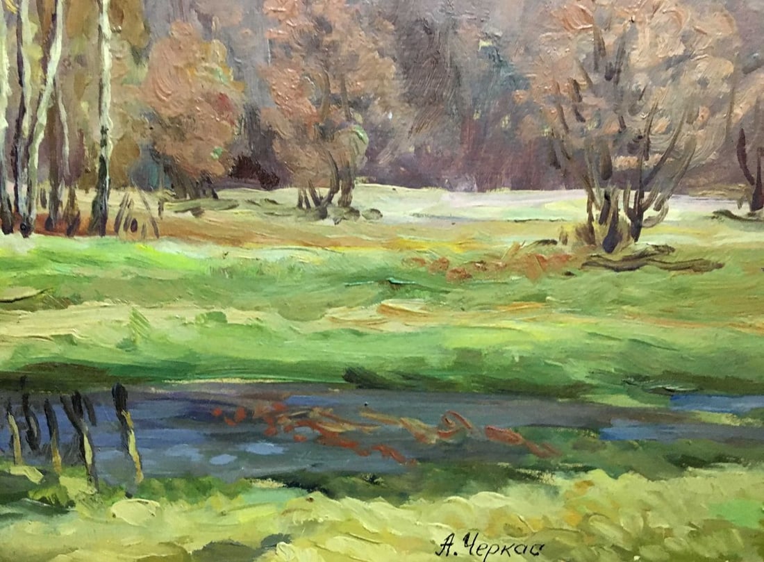 Oil double painting Seasons of the Year A. Cherkas - 4