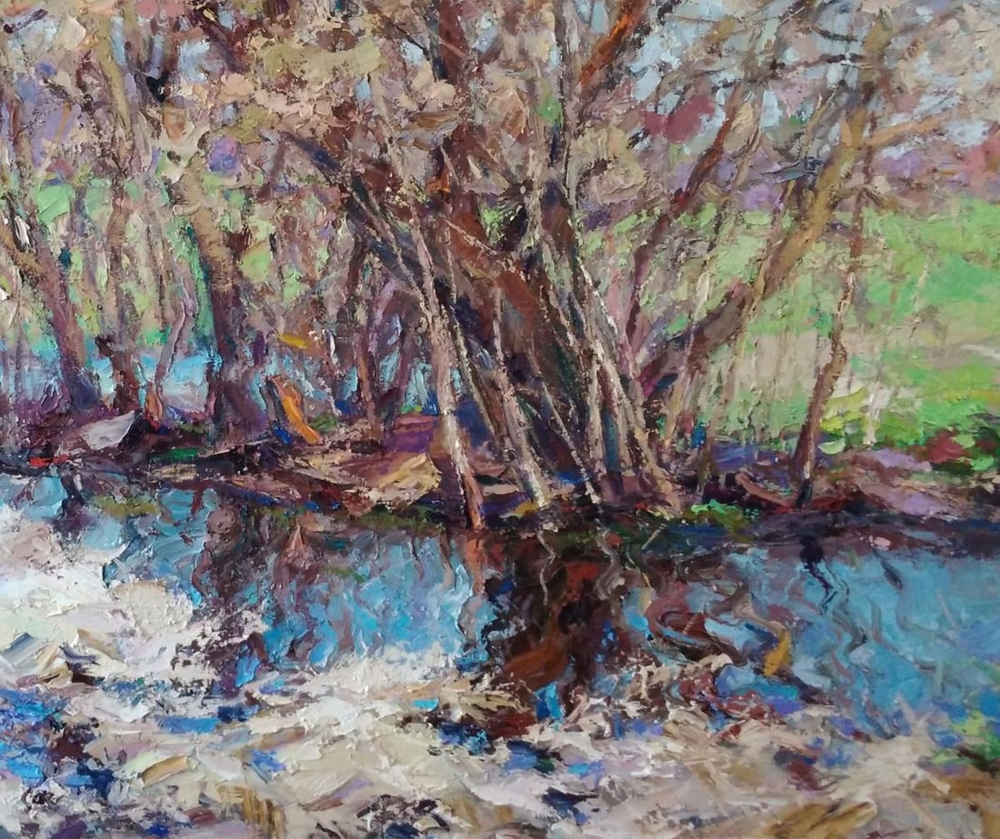 Oil painting Warm spring day Alexander Nikolaevich Cherednichenko - 2