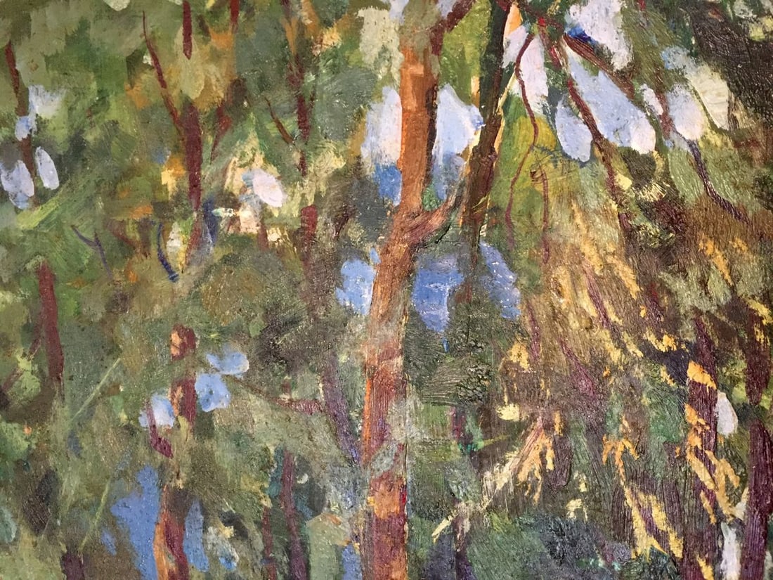 Oil painting Forest park - 4