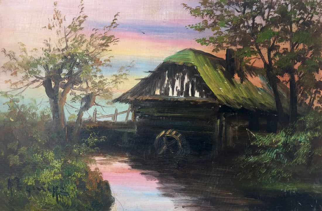 Oil painting House in the swamp - 6
