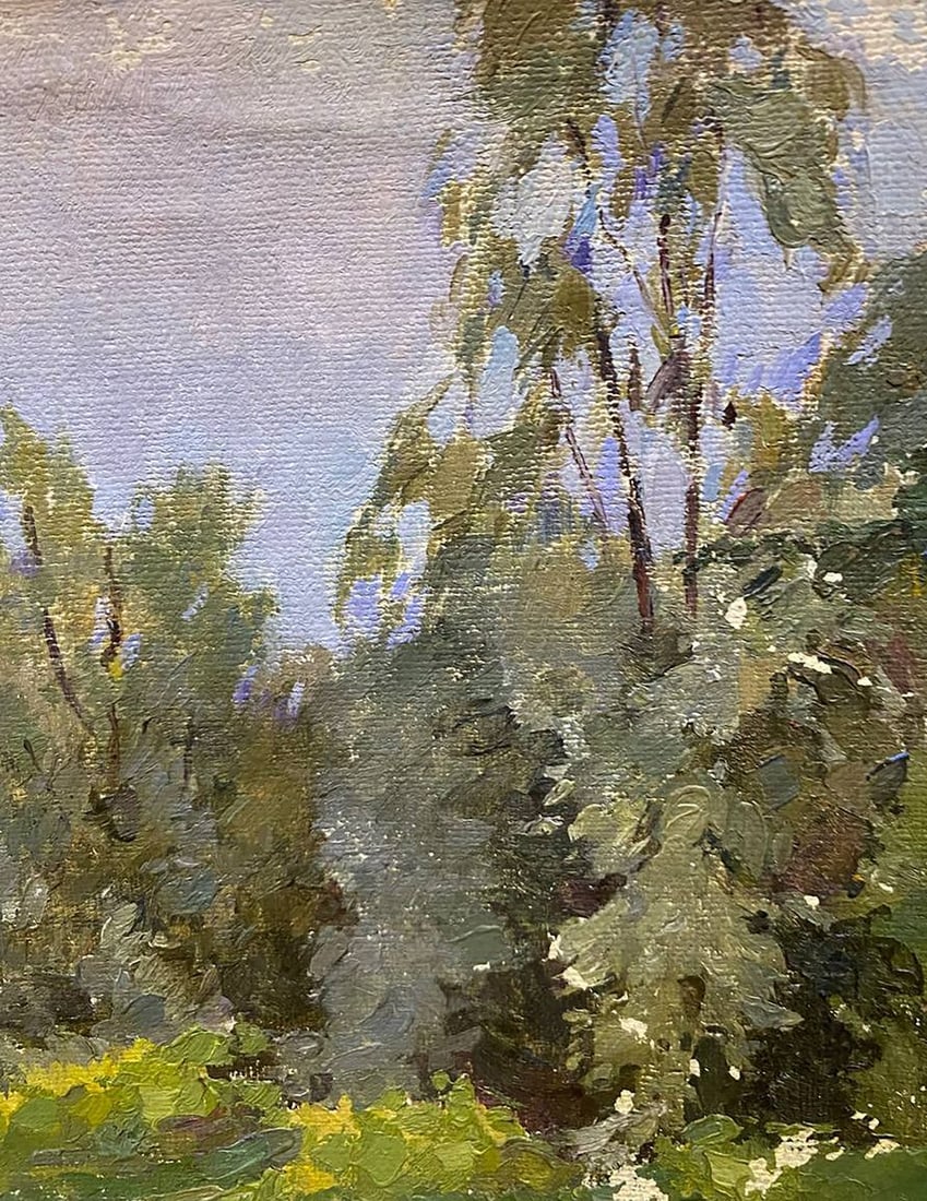Oil painting Evening in the forest Gorobec Pavlo - 2