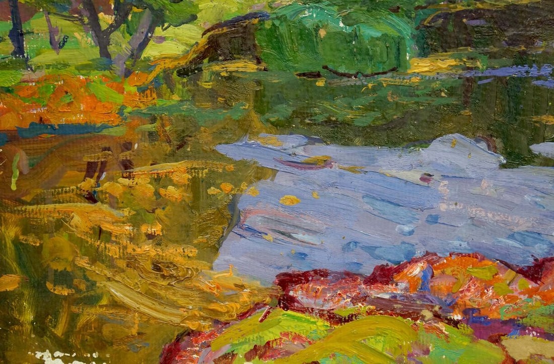 Oil painting Quiet lake Fomin Anatoly Nikiforovich - 2