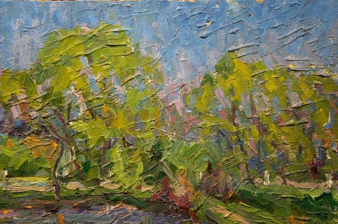 Oil painting Landscape of a house by the lake Dupliy Sergey Alexandrovich - 4