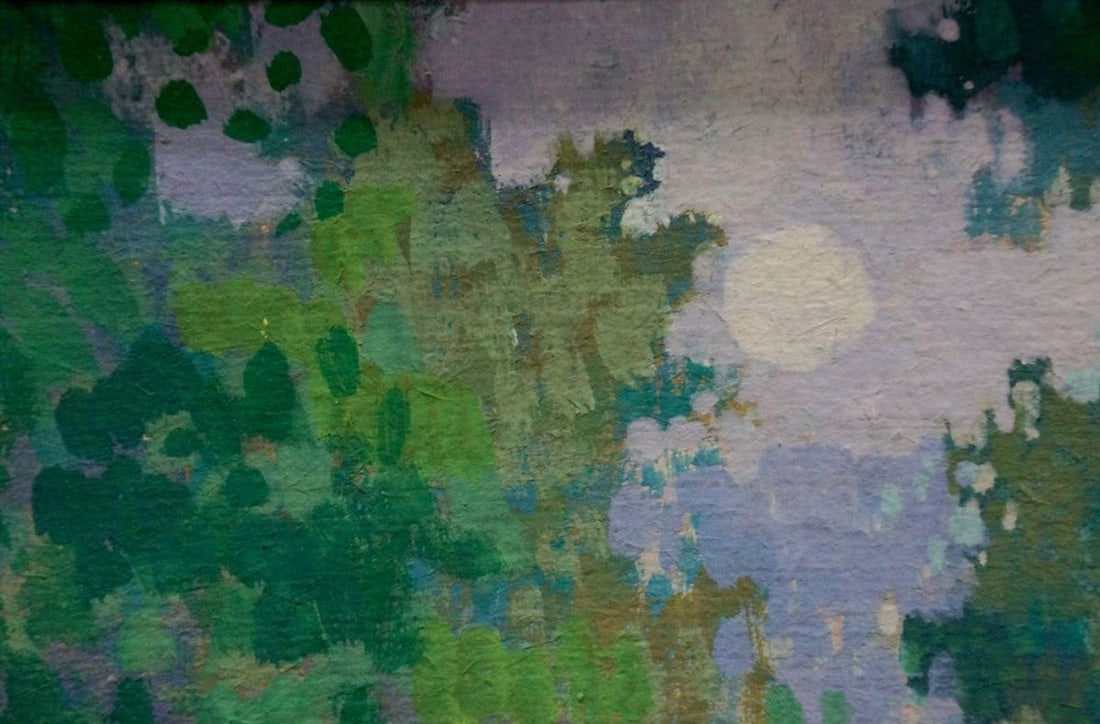 Oil painting Girl at the Pond Unknown artist - 3