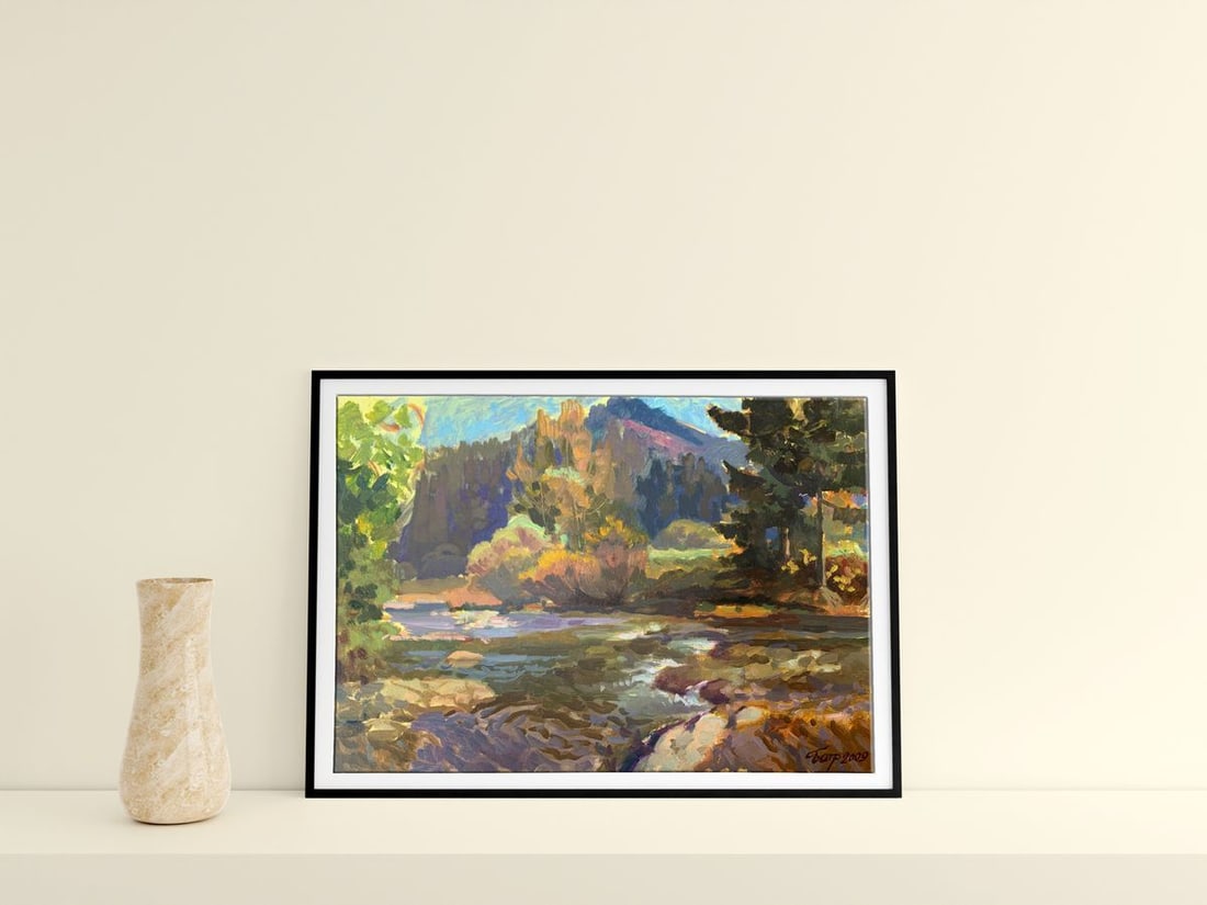 Oil painting Autumn river Batrakov Vladimir Grigorievich - 2