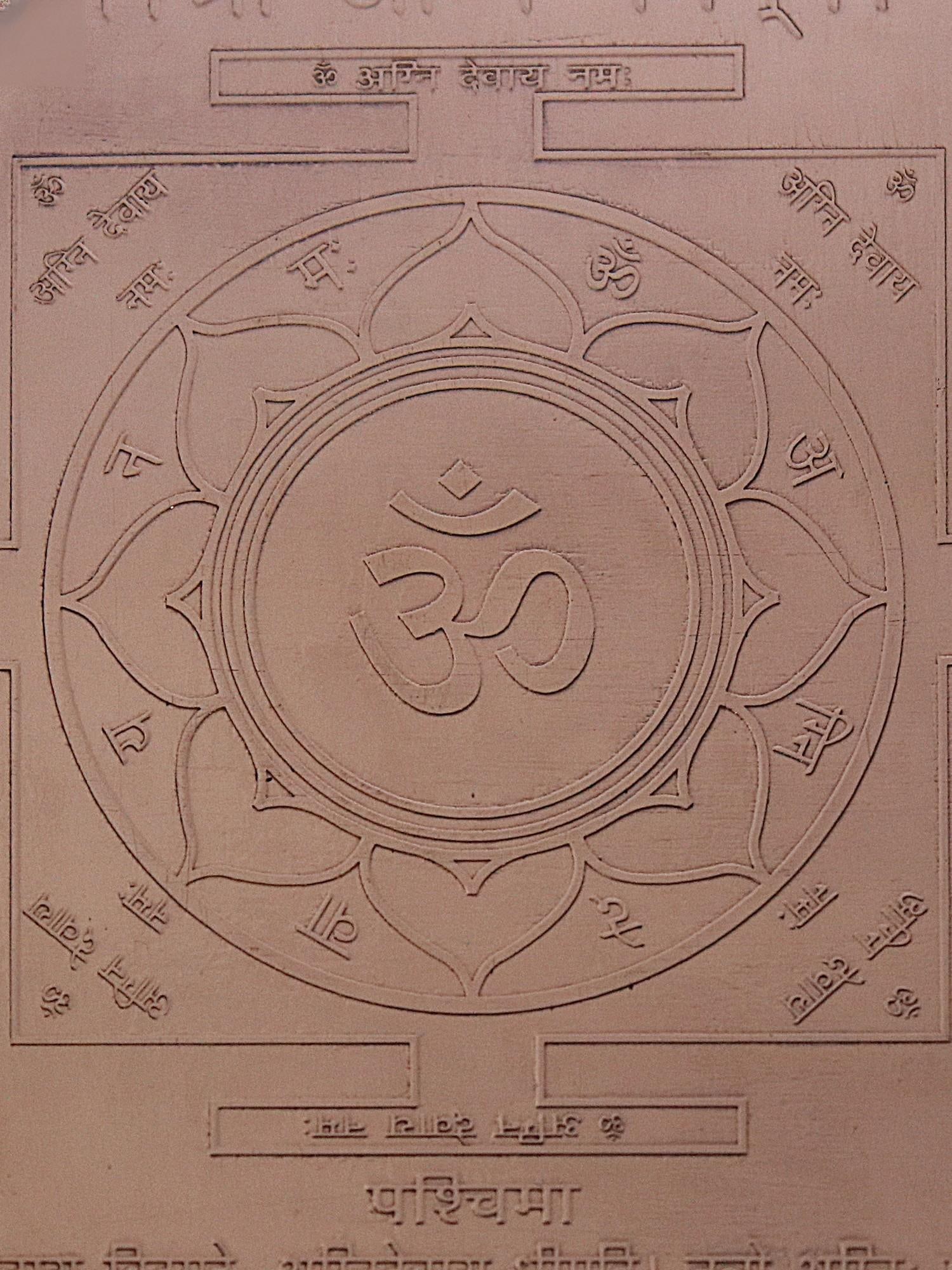Shri Agni Yantram (Yantra for Good Health and Prosperity) - 2